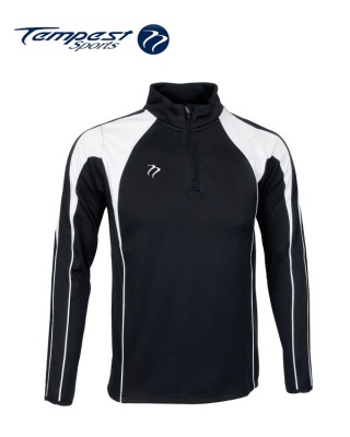 Black White Half Zip Midlayer